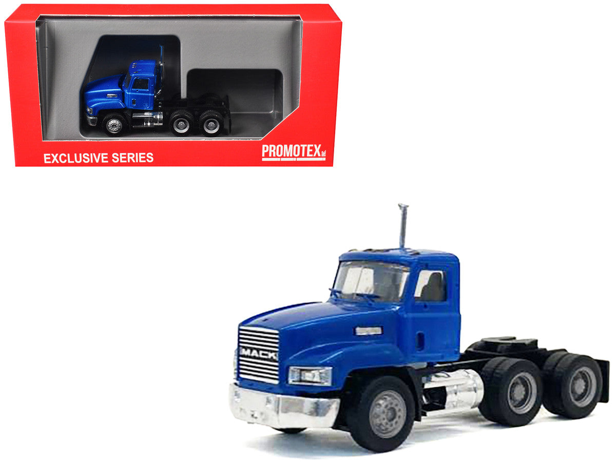 Mack 603 Short Day Cab Blue Metallic 1/87 (HO) Plastic Model Car by Promotex by Promotex