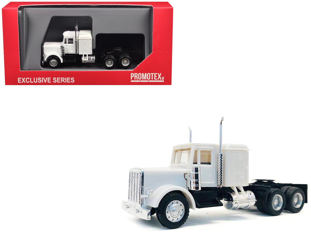 Peterbilt Sleeper Cab White 1/87 (HO) Plastic Model Car by Promotex by Promotex