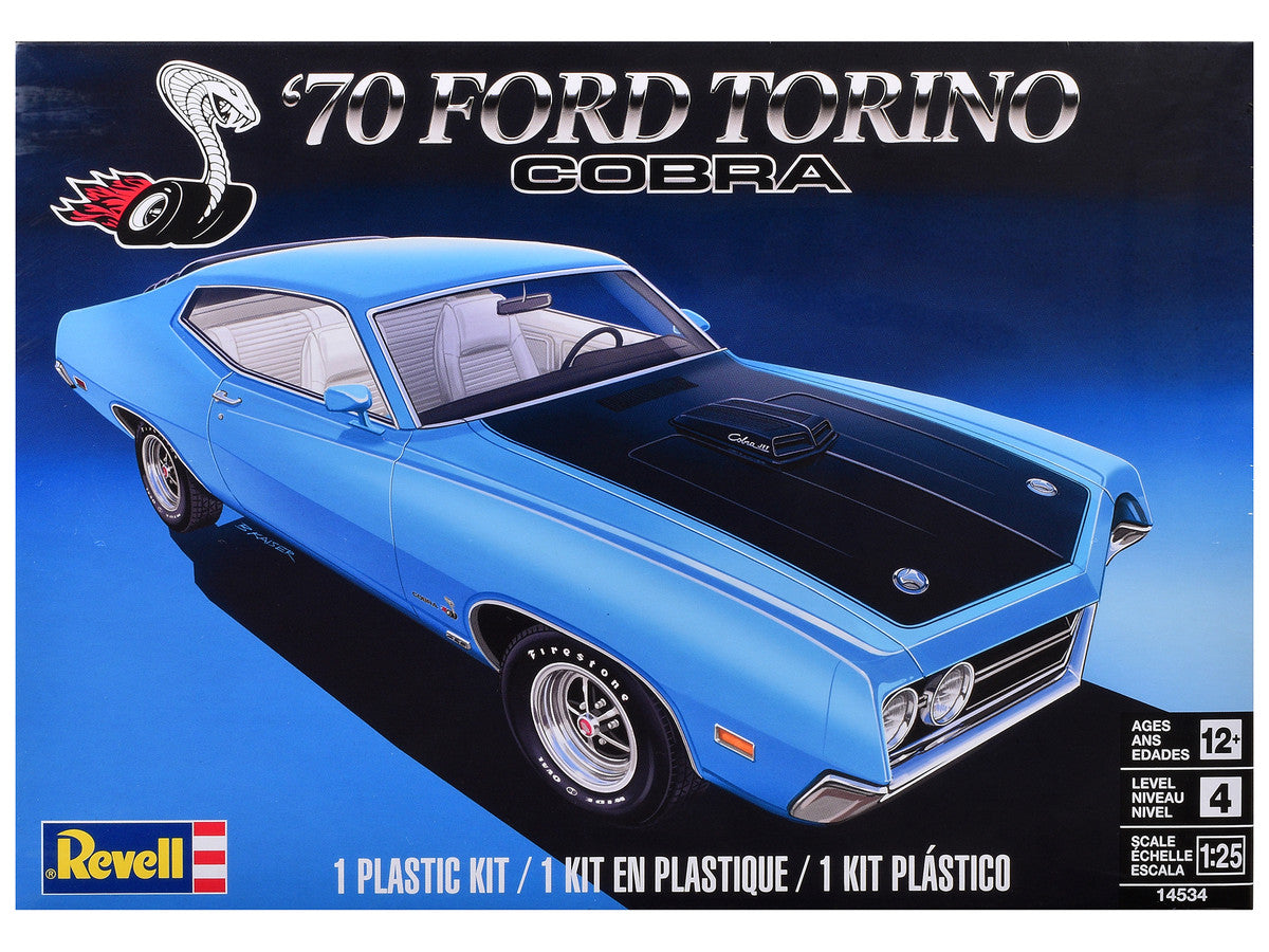 Level 4 Model Kit 1970 Ford Torino Cobra 1/25 Scale Model by Revell by Revell