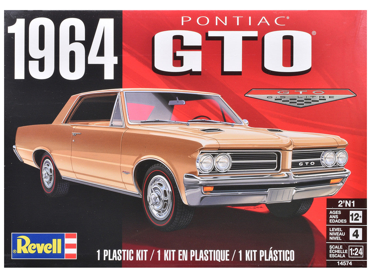 Level 4 Model Kit 1964 Pontiac GTO 2-in-1 Kit 1/24 Scale Model by Revell by Revell