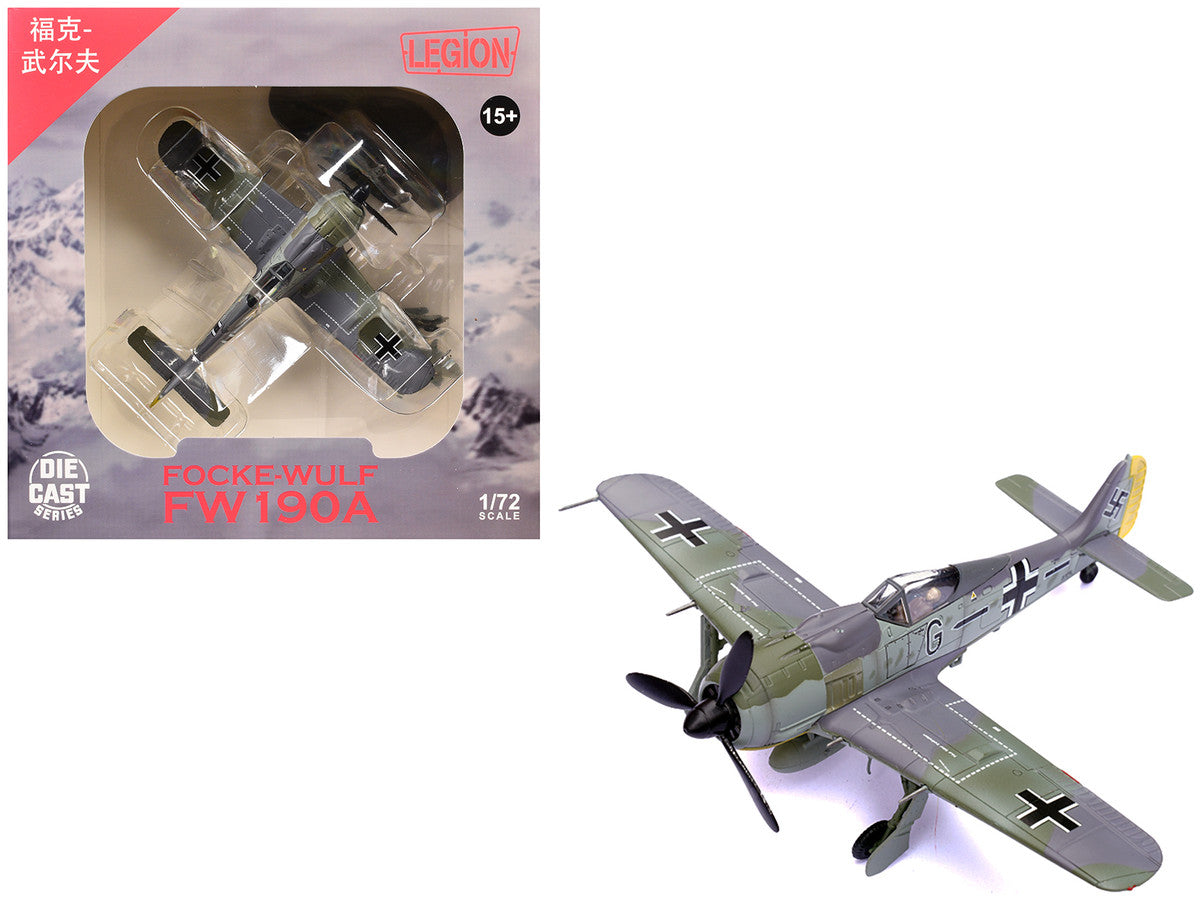 Focke-Wulf Fw 190A Aircraft "14-Victory Ace Hauptmann Wilhelm Gath Stab/JG 26 Schlageter France" (1942) German Luftwaffe 1/72 Diecast Model Airplane by Legion by Legion