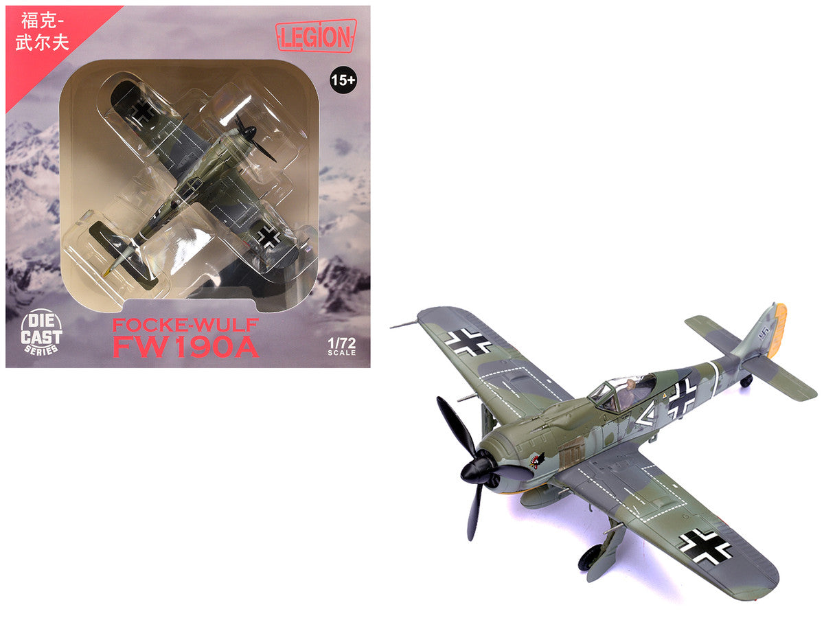 Focke-Wulf Fw 190A Aircraft "108-Victory Ace Hauptmann Hans 'Assi' Hahn Gruppenkommandeur III./JG 2 Richthofen France" (1942) German Luftwaffe 1/72 Diecast Model Airplane by Legion by Legion