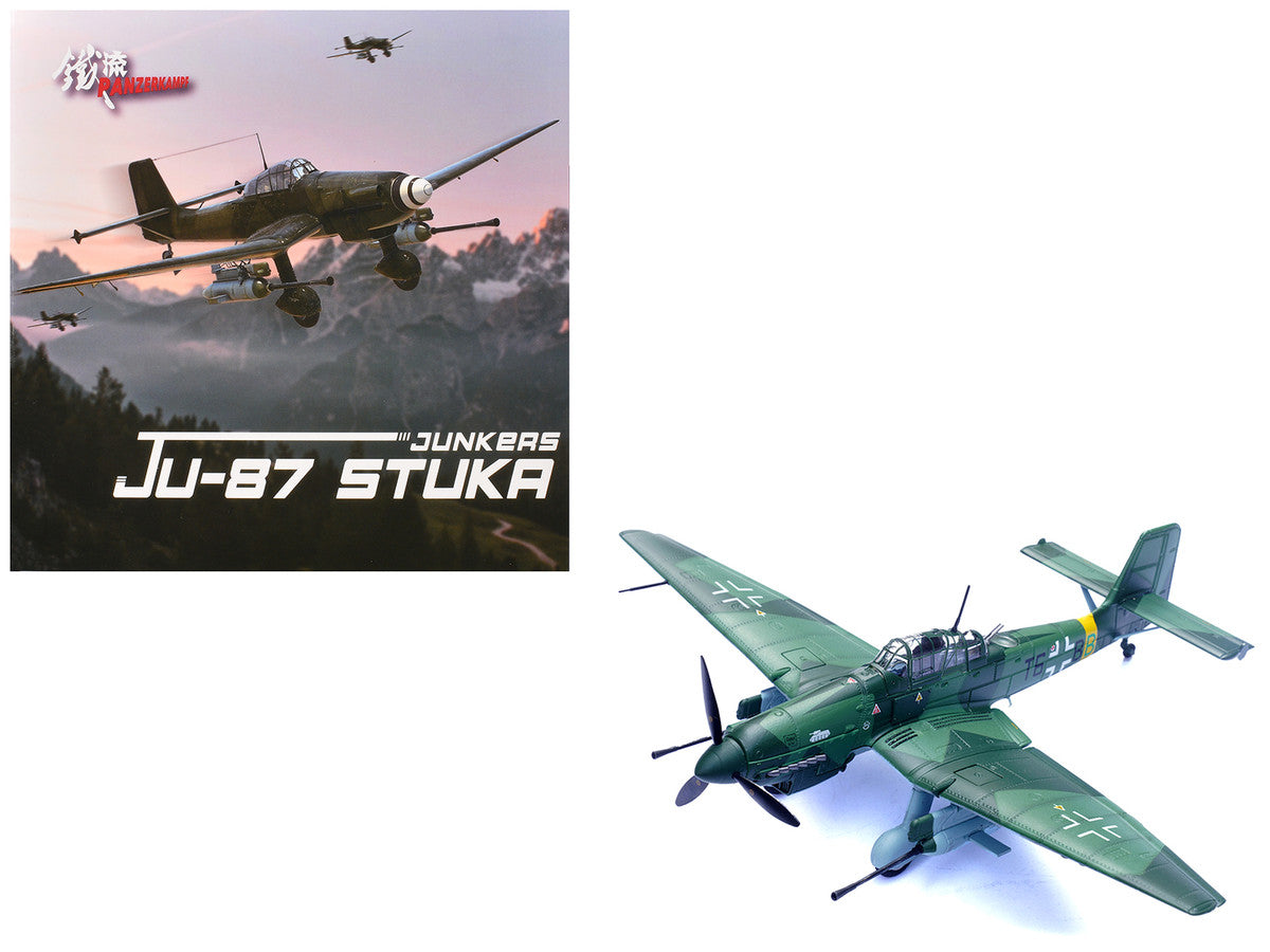 Junkers Ju 87G2 Stuka Bomber Aircraft "10.(Pz)/SG 2 Immelmann T6+BB Oberst Hans-Ulrich Rudel Romania" (1944) German Luftwaffe "Wing" Series 1/72 Diecast Model by Panzerkampf by Panzerkampf