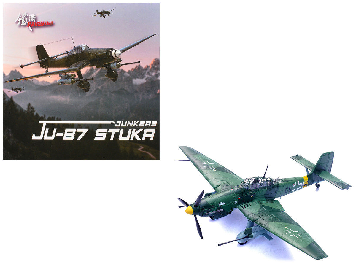 Junkers Ju 87G1 Stuka Bomber Aircraft "10.(Pz)/SG 2 Immelmann GS+MH Dubno Ukraine" (1944) German Luftwaffe "Wing" Series 1/72 Diecast Model by Panzerkampf by Panzerkampf