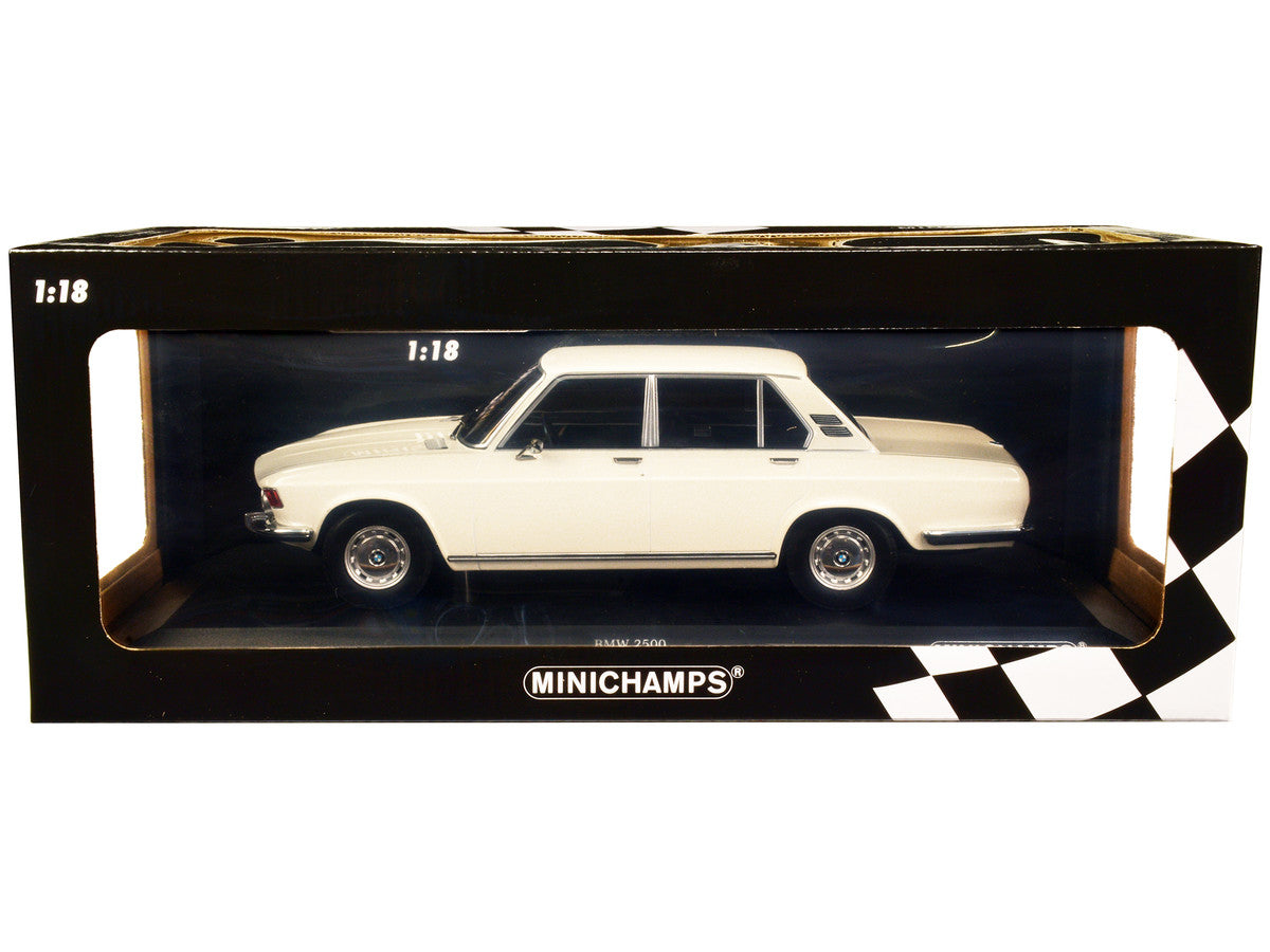 1968 BMW 2500 White Limited Edition to 504 pieces Worldwide 1/18 Diecast Model Car by Minichamps by Minichamps