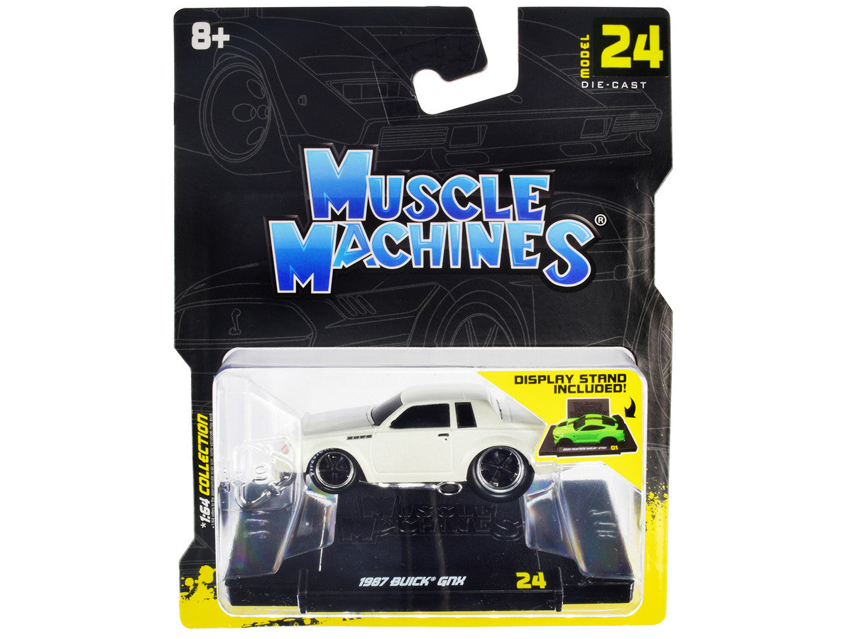 1987 Buick GNX Pearl White 1/64 Diecast Model Car by Muscle Machines by Muscle Machines