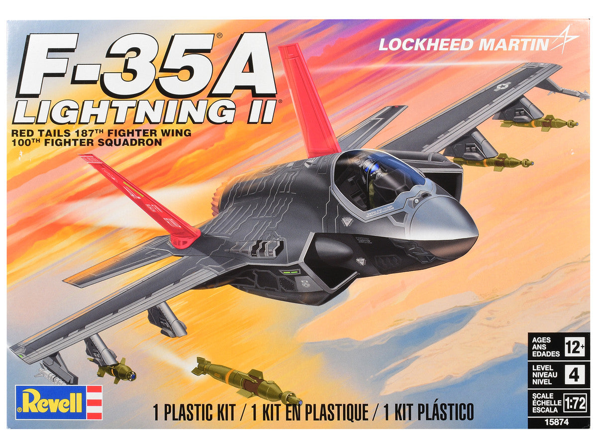 Level 4 Model Kit Lockheed Martin F-35A Lightning II Aircraft 1/72 Scale Model by Revell by Revell