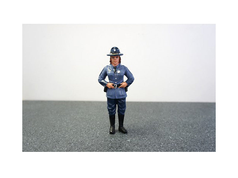State Trooper Sharon Figure For 1:24 Diecast Model Cars by American Diorama by American Diorama