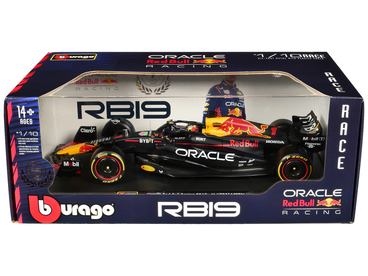 Red Bull Racing RB19 #1 Max Verstappen "Oracle" Champion Formula One F1 World Championship (2023) "Race" Series 1/18 Diecast Model Car by Bburago by Bburago