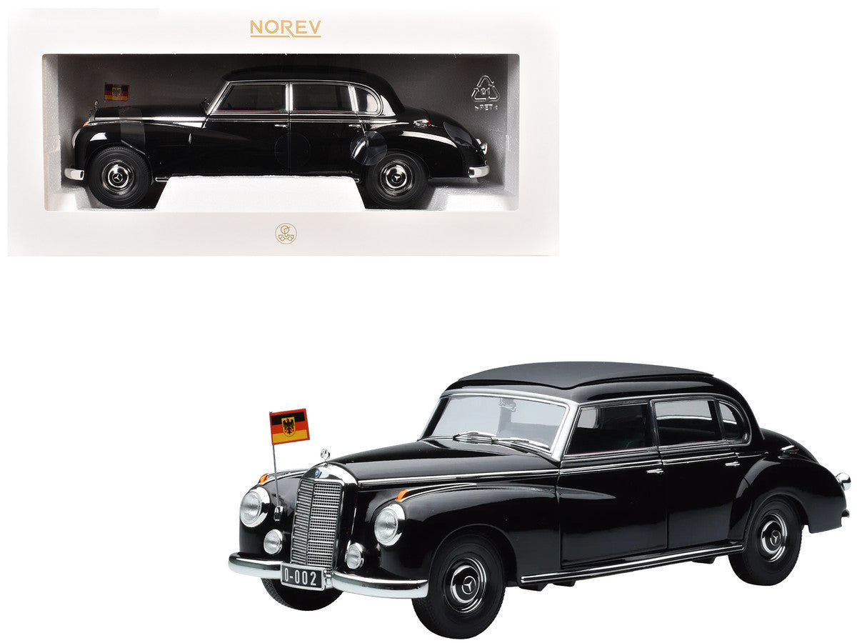 1955 Mercedes-Benz 300 Black "German Chancellor Konrad Adenauer" 1/18 Diecast Model Car by Norev by Norev