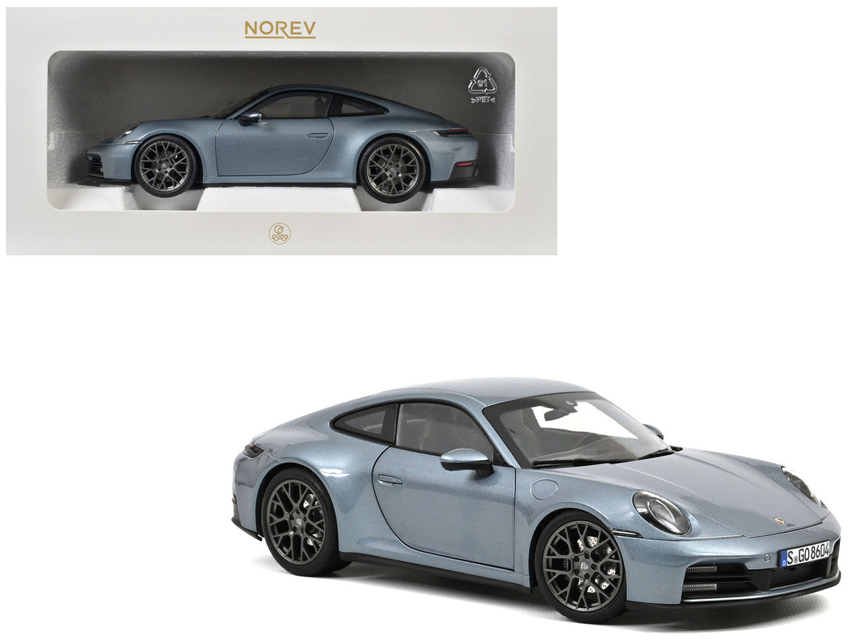 2024 Porsche 911 Carrera Polar Silver Metallic 1/18 Diecast Model Car by Norev by Norev