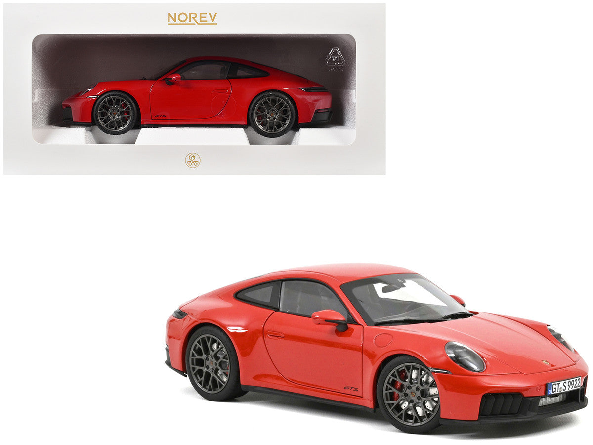 2024 Porsche 911 Carrera 4 GTS Guards Red 1/18 Diecast Model Car by Norev by Norev