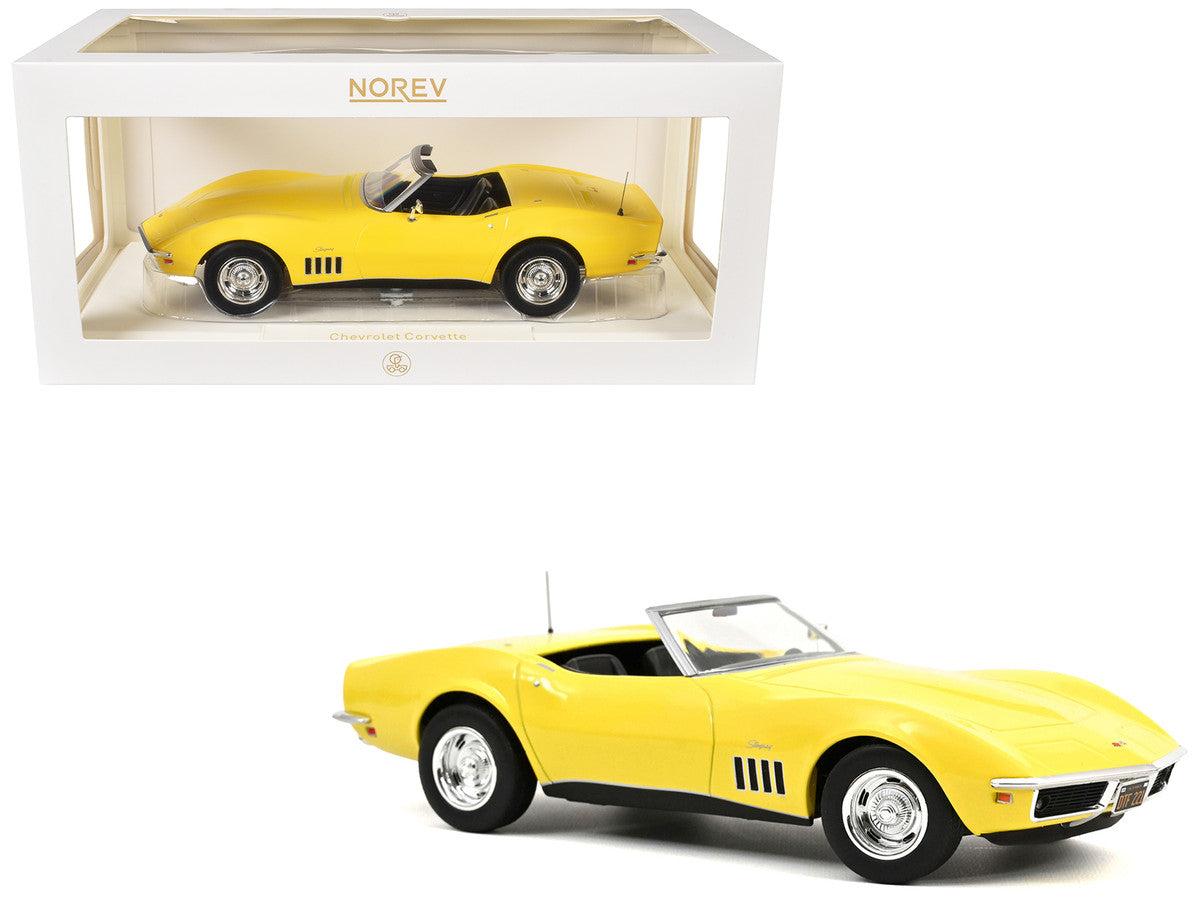 1969 Chevrolet Corvette Cabriolet Daytona Yellow 1/18 Diecast Model Car by Norev by Norev