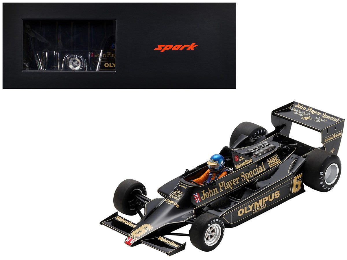 Lotus 79 #6 Ronnie Peterson "John Player Team Lotus" Winner Formula One F1 "Austrian GP" (1978) with Acrylic Display Case 1/18 Model Car by Spark by Spark