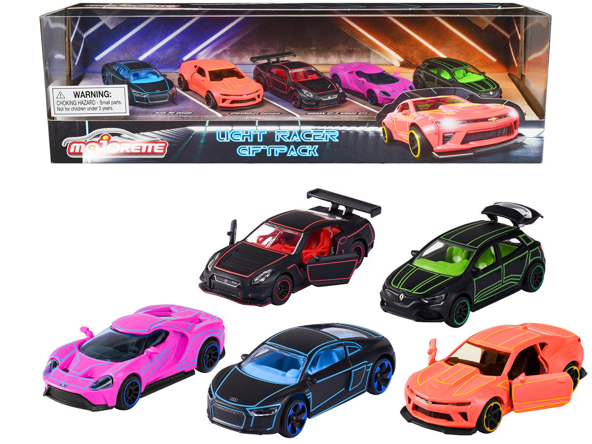 Light Racer Giftpack (2023) 5 Piece Set 1/64 Diecast Model Cars by Majorette by Majorette