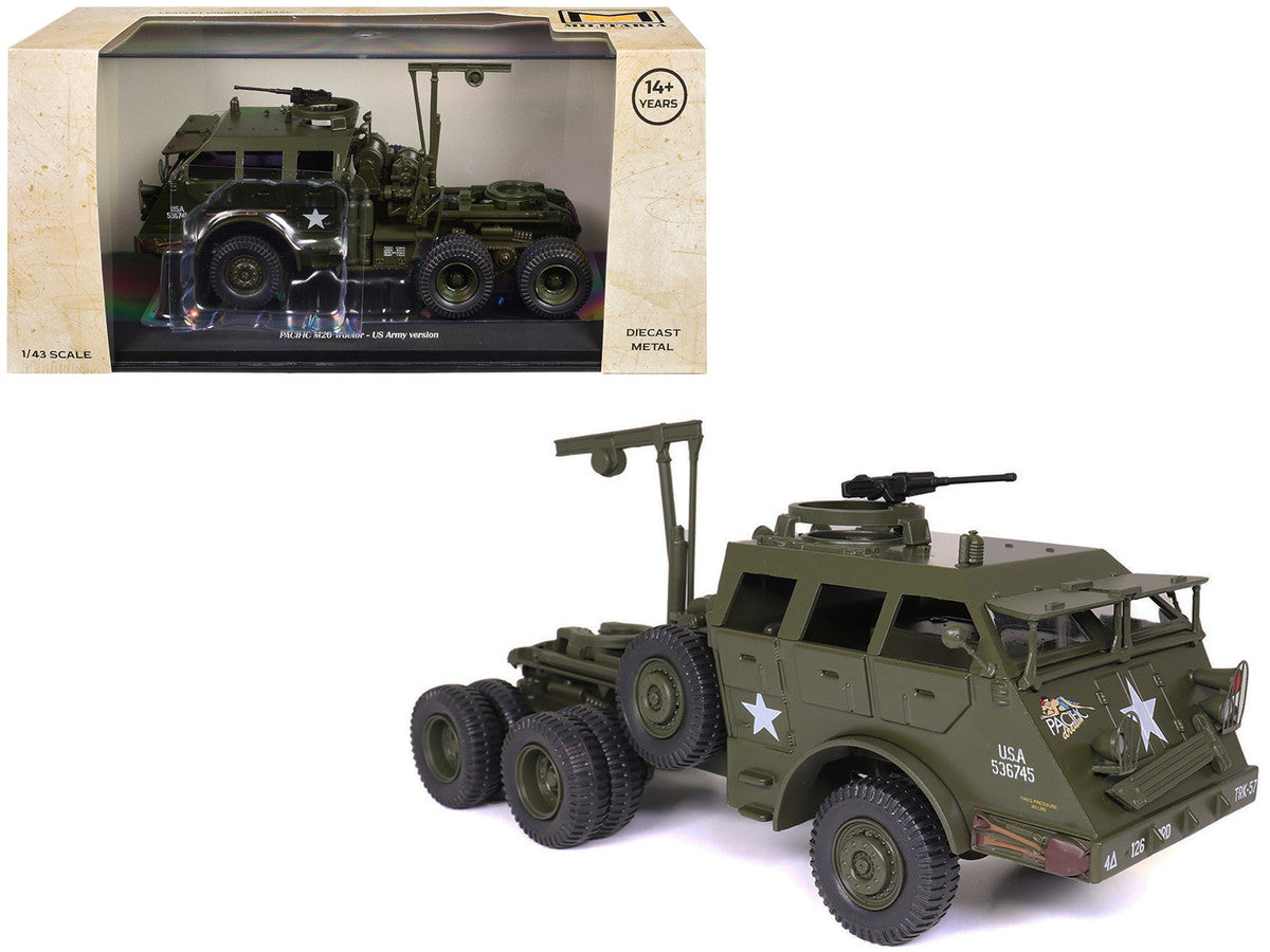 Pacific M26 Tractor Olive Drab "United States Army" 1/43 Diecast Model by Militaria Die Cast by Militaria Die Cast