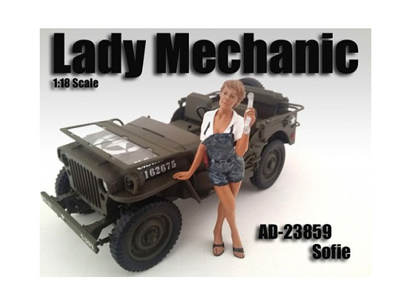 Lady Mechanic Sofie Figure For 1:18 Scale Models by American Diorama by American Diorama