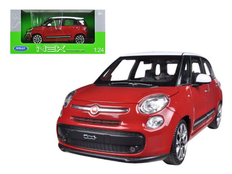2013 Fiat 500L Red 1/24 Diecast Car Model by Welly by Welly