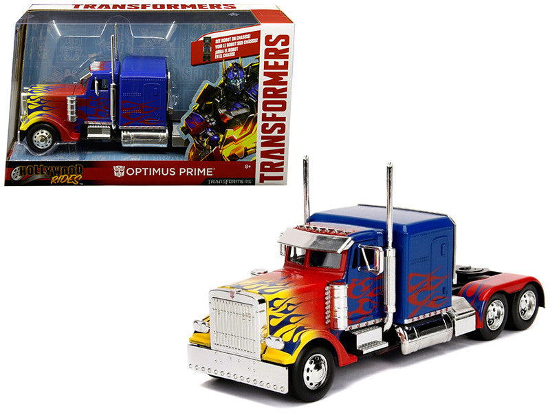 Optimus Prime Truck with Robot on Chassis from "Transformers" Movie "Hollywood Rides" Series Diecast Model by Jada by Jada