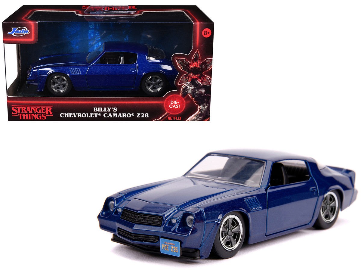 Billy's Chevrolet Camaro Z28 Metallic Dark Blue "Stranger Things" (2016) TV Series "Hollywood Rides" 1/32 Diecast Model Car by Jada by Jada