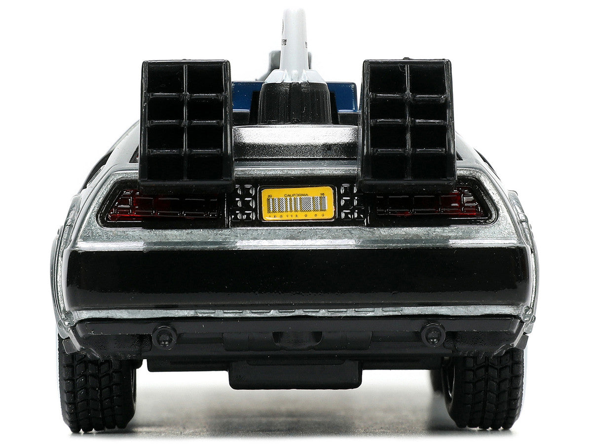 DeLorean DMC (Time Machine) Brushed Metal "Back to the Future Part III" (1990) Movie "Hollywood Rides" Series 1/32 Diecast Model Car by Jada by Jada