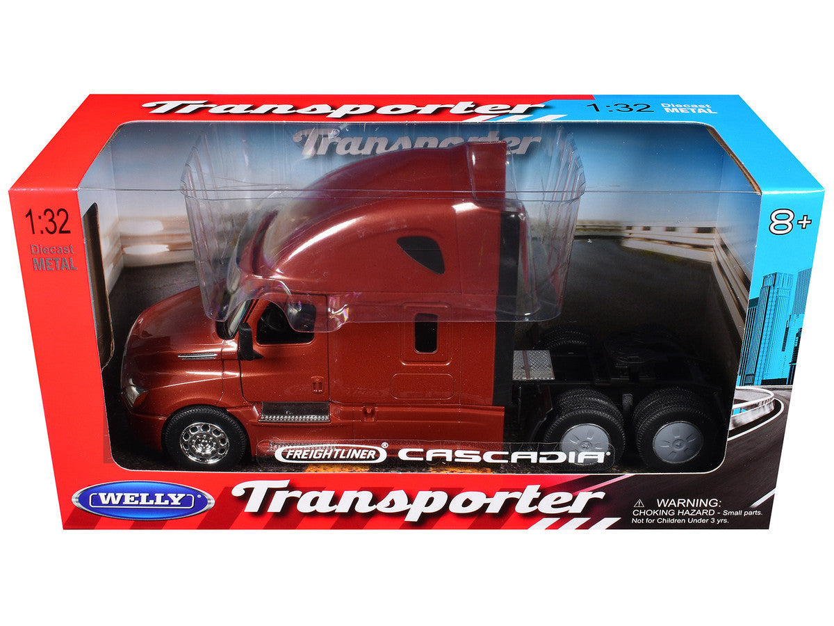 Freightliner Cascadia Truck Copper Metallic "Transporter" Series 1/32 Diecast Model by Welly by Welly