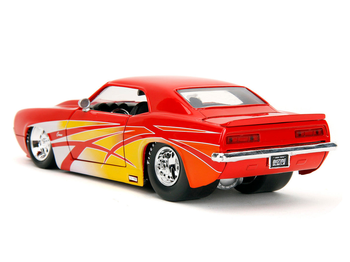 1969 Chevrolet Camaro Red with Graphics "BigTime Muscle" Series 1/24 Diecast Model Car by Jada by Jada