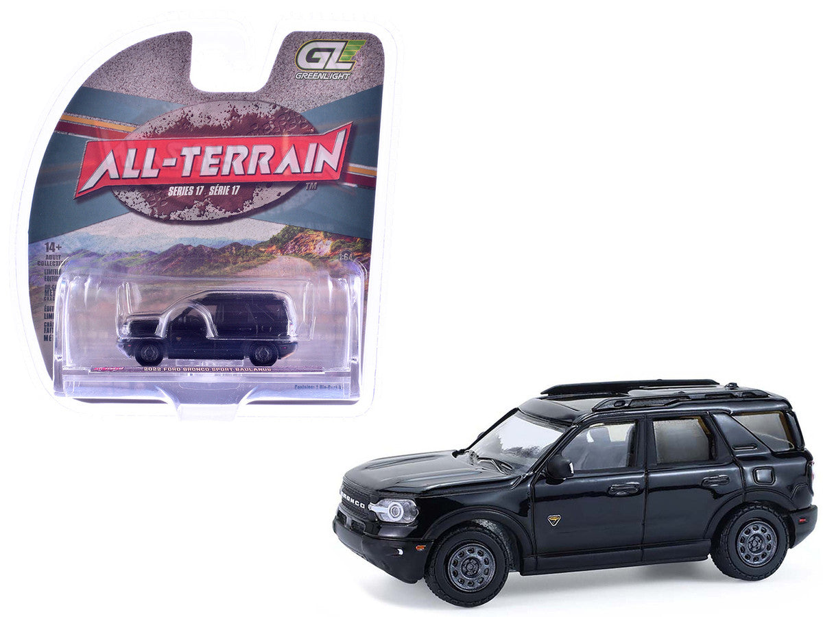 2022 Ford Bronco Sport Badlands Black "All Terrain" Series 17 1/64 Diecast Model Car by Greenlight by Greenlight