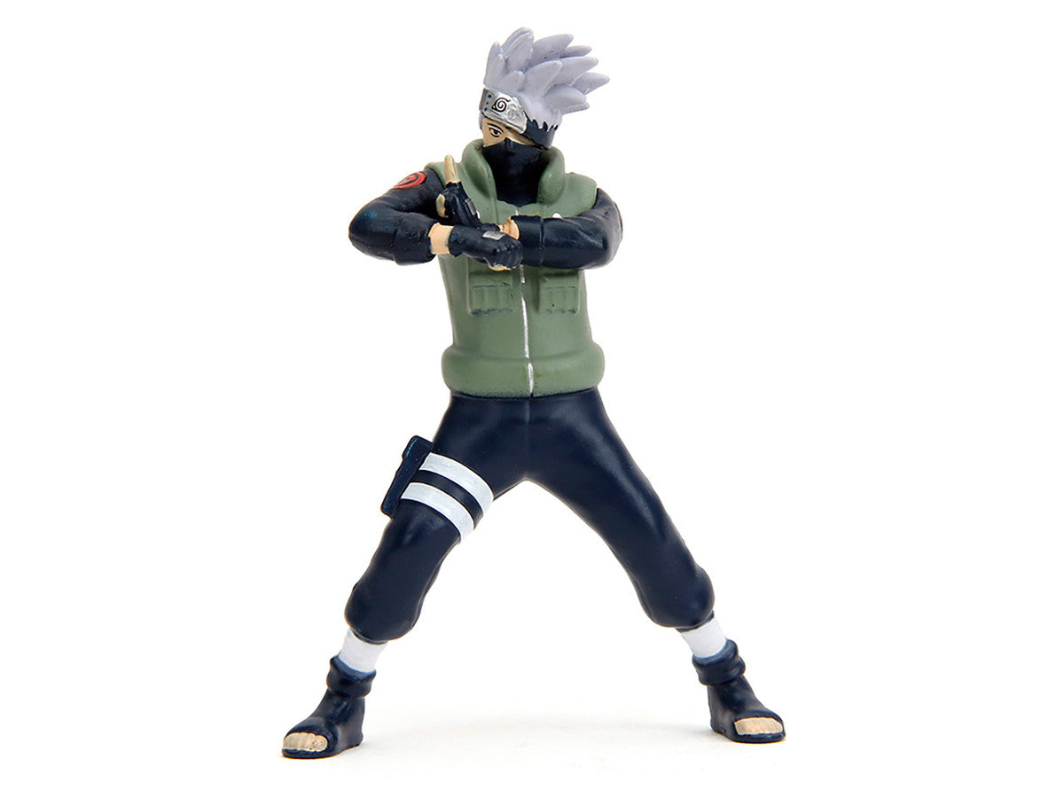 1993 Mazda RX-7 Dark Blue with Graphics and Kakashi Hatake Diecast Figure "Naruto Shippuden" (2009-2017) TV Series "Anime Hollywood Rides" Series 1/24 Diecast Model Car by Jada by Jada