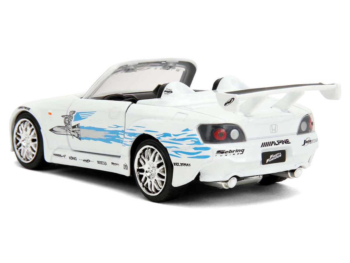 2001 Honda S2000 Convertible White with Graphics "Fast & Furious Remix - 25th Anniversary" Series 1/32 Diecast Model Car by Jada by Jada
