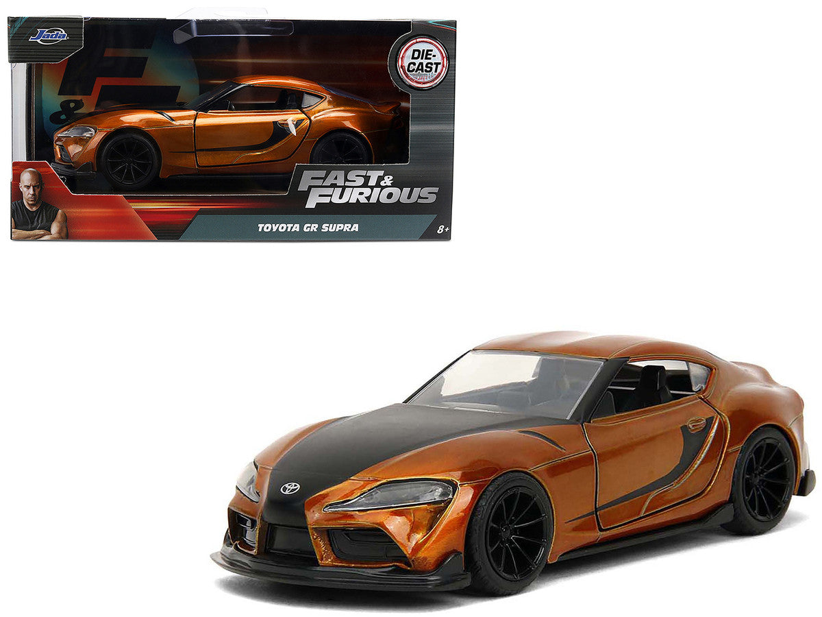 2020 Toyota Supra Orange Metallic with Black Stripes "F9" (2021) Movie "Fast & Furious" Series 1/32 Diecast Model Car by Jada by Jada