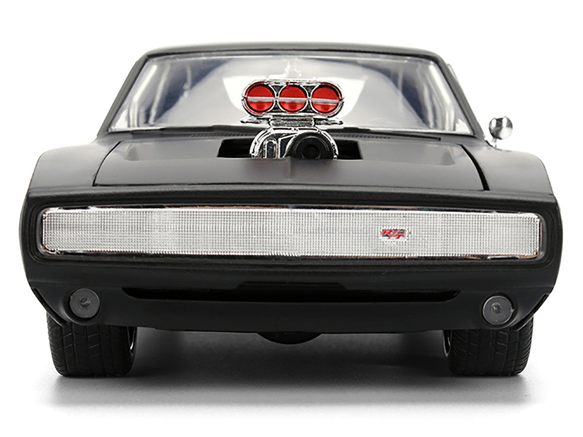 1970 Dodge Charger R/T Matt Black "Fast & Furious" (2009) Movie "Fast & Furious" Series 1/24 Diecast Model Car by Jada by Jada