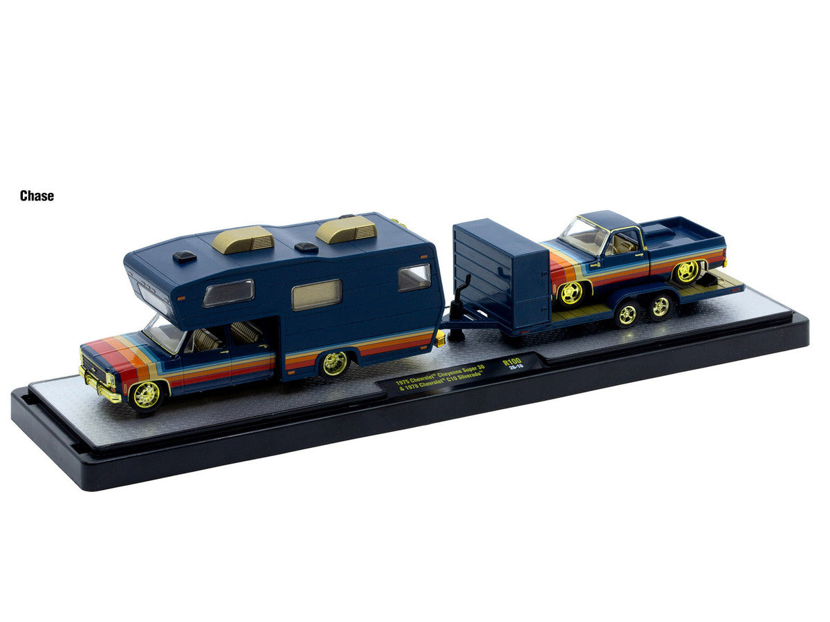 Auto Haulers Set of 3 Trucks Release 100 Limited Edition to 9600 pieces Worldwide 1/64 Diecast Models by M2 Machines by M2