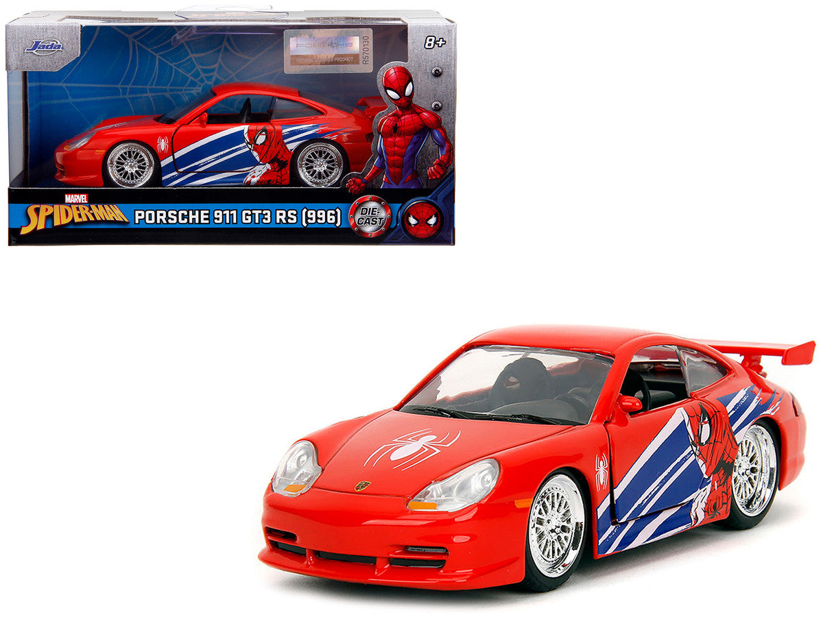 Porsche 911 GT3 RS (996) Red with Graphics "Marvel's Spider-Man" 1/32 Diecast Model Car by Jada by Jada
