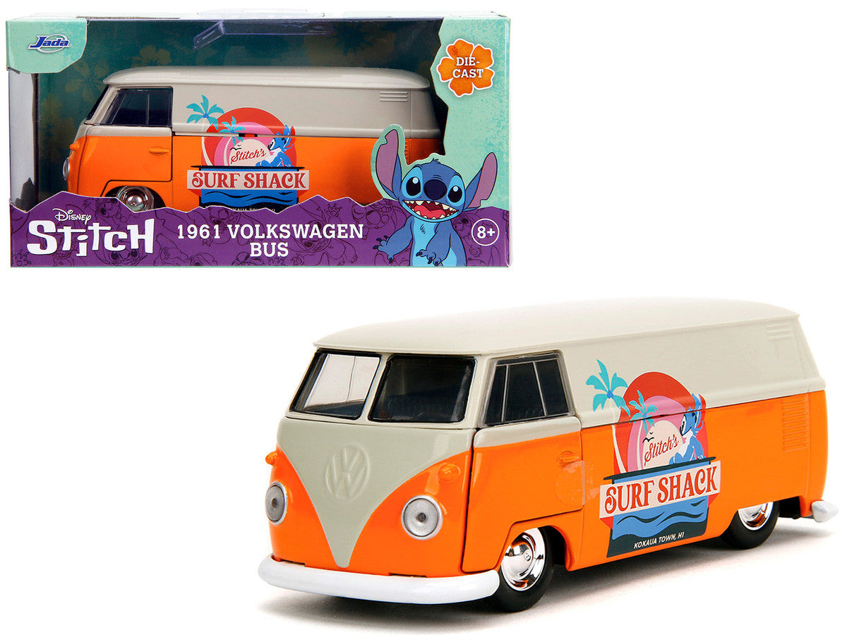 1961 Volkswagen Bus "Stitch's Surf Shack" Orange and Gray "Disney's Stitch" "Hollywood Rides" Series 1/32 Diecast Model Car by Jada by Jada