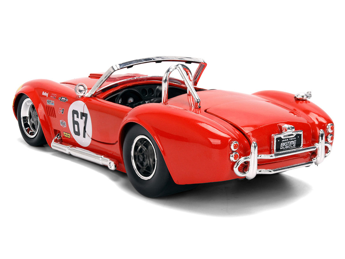 1965 Shelby Cobra 427 S/C #67 Red with Yellow Stripe "Bigtime Muscle" Series 1/24 Diecast Model Car by Jada by Jada