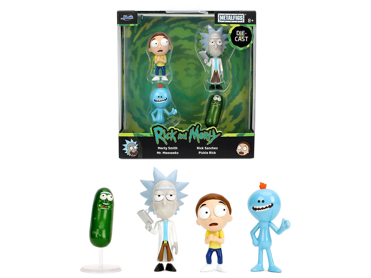Set of 4 Diecast Figures "Rick and Morty" (2013-Current) TV Series "Metalfigs" Series Diecast Models by Jada by Jada