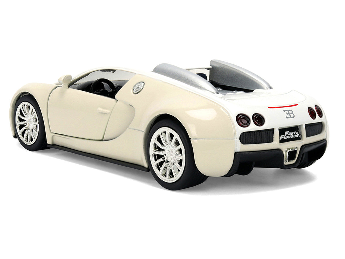 2011 Bugatti Veyron White and Tan "Furious 7" (2015) Movie "25 Years of Fast & Furious" Series 1/32 Diecast Model Car by Jada by Jada