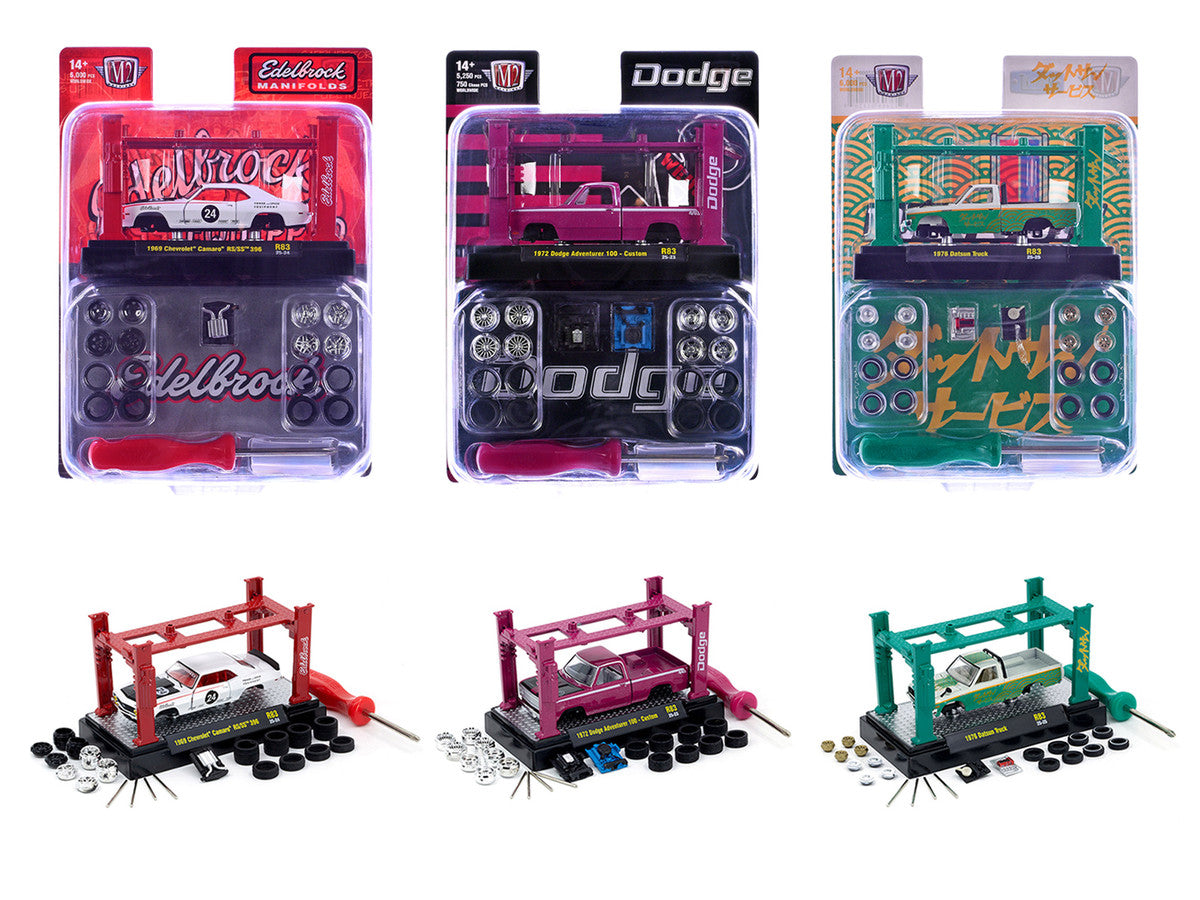 Model Kit 3 piece Car Set Release #83 Limited Edition to 6000 pieces Worldwide 1/64 Diecast Model Cars by M2 Machines by M2