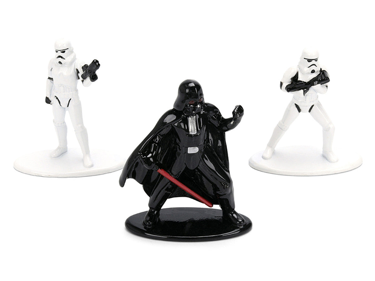 Set of 3 Diecast Figures "Star Wars" Movie Franchise "Nano Metalfigs" Series Diecast Models by Jada by Jada