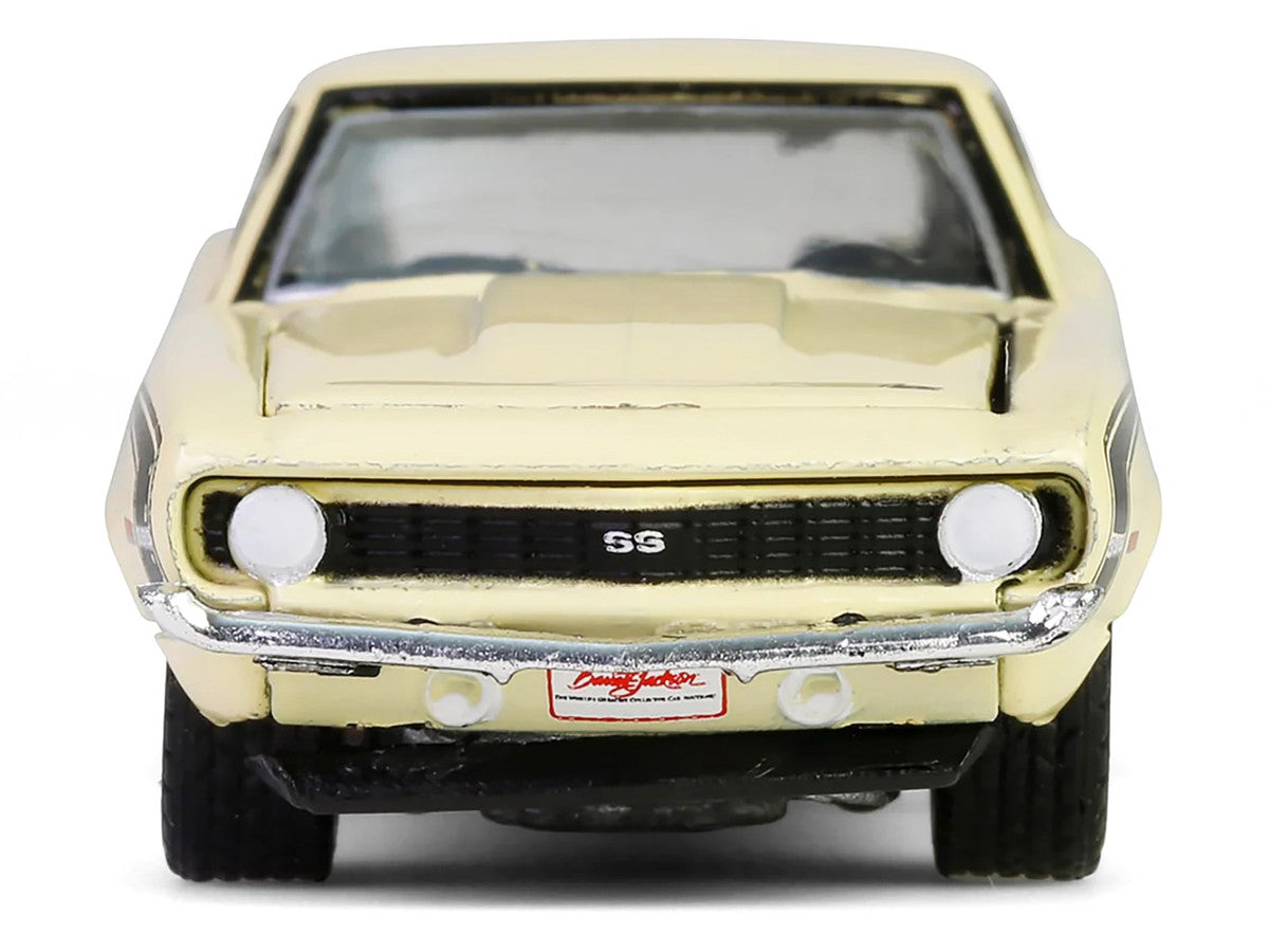 1969 Chevrolet Camaro SS 396 Butternut Yellow with Black Stripes "Barrett-Jackson" Series 15 1/64 Diecast Model Car by Greenlight by Greenlight