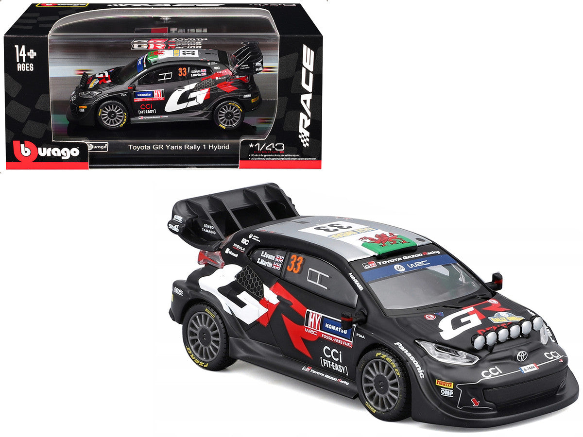 Toyota GR Yaris Rally1 Hybrid #33 Elfyn Evans - Scott Martin "Toyota Gazoo Racing WRT" "World Rally Championship" (2024) "Race" Series 1/43 Diecast Model Car by Bburago by Bburago