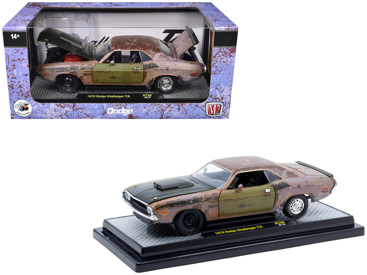 1970 Dodge Challenger T/A Rusted Limited Edition to 4050 pieces Worldwide 1/24 Diecast Model Car by M2 Machines by M2