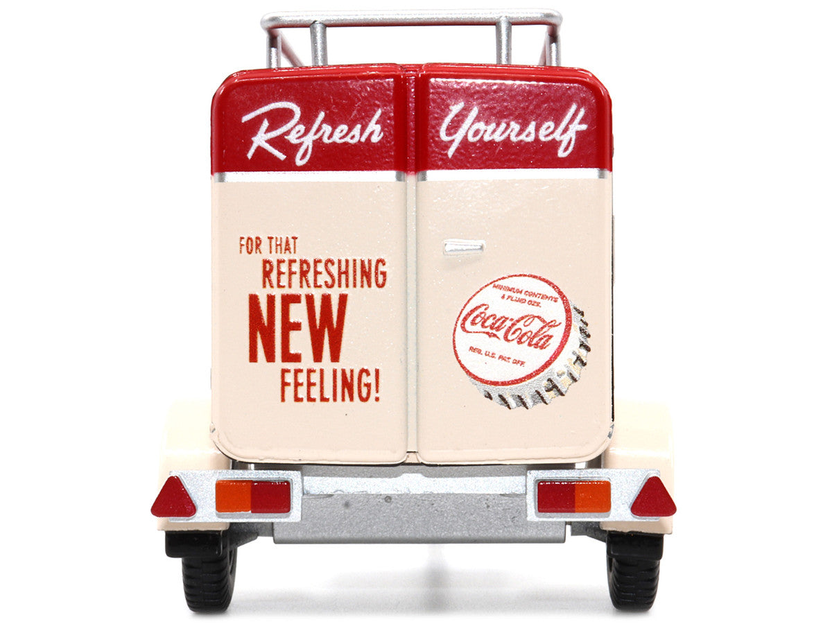 Travel Trailer Cream with Red Top "Pause and Refresh Yourself Drink Delicious Coca-Cola" 1/24 Diecast Model Car by Motor City Classics by Motorcity Classics