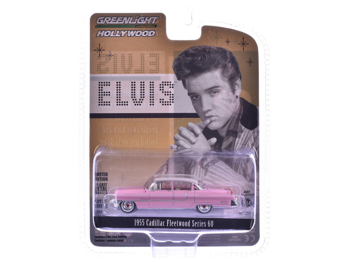 1955 Cadillac Fleetwood Series 60 Special Elvis Presley "Pink Cadillac" (1935-1977) 1/64 Diecast Model Car by Greenlight by Greenlight