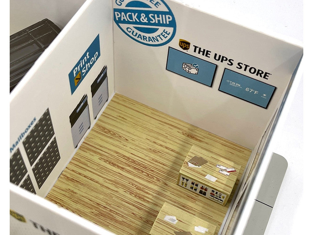 The UPS Store Diorama "Mechanic's Corner" for 1/64 Scale Models by Greenlight by Greenlight
