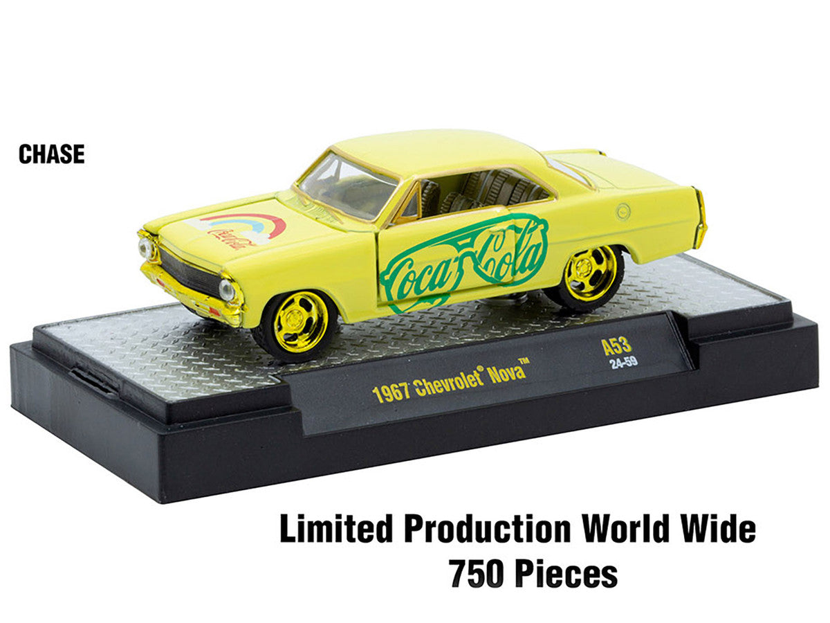 "Coca-Cola" Set of 3 pieces Release 53 Limited Edition to 10000 pieces Worldwide 1/64 Diecast Model Cars by M2 Machines by M2