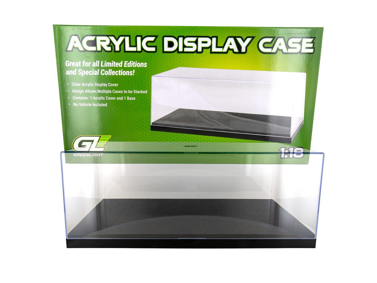 Acrylic Display Case for 1/18-1/24 Scale Model Cars with Black Plastic Base (Replaces Greenlight 55020) by Greenlight by Greenlight