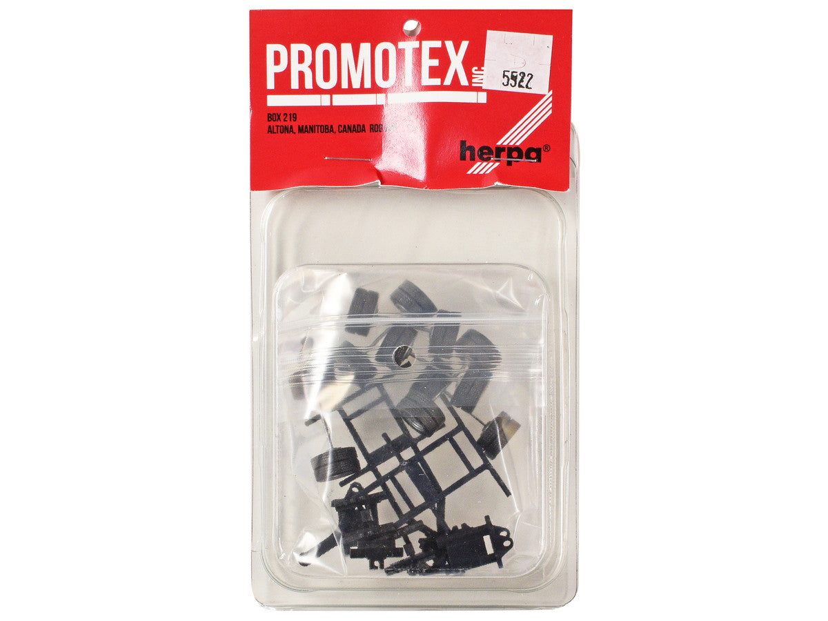 Lowboy Dual Axle Booster with Integrated Rear Axle and Fenders (2 Sets) 1/87 (HO) Plastic Model by Promotex by Promotex