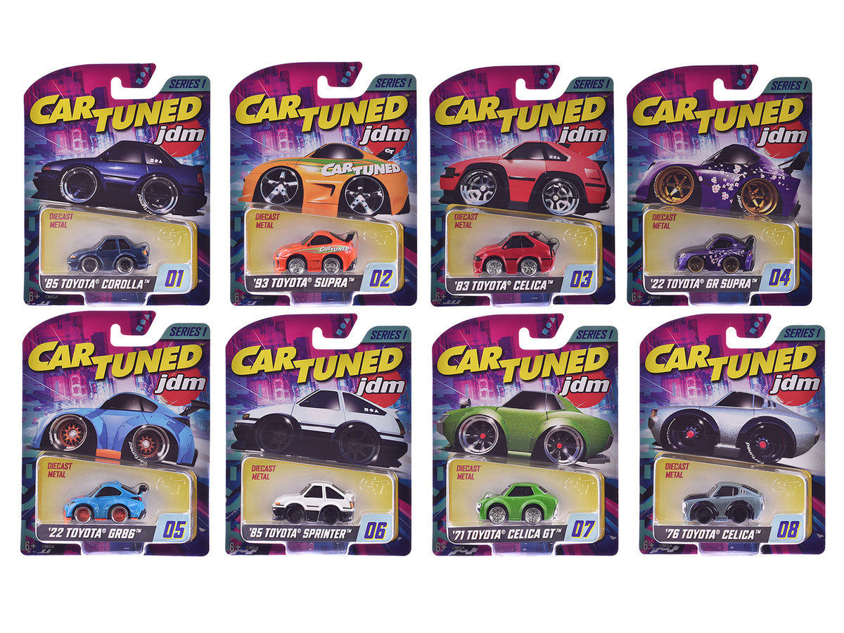 JDM Tuners Series 1 Set of 8 Pieces Diecast Model Cars by CarTuned by Car Tuned